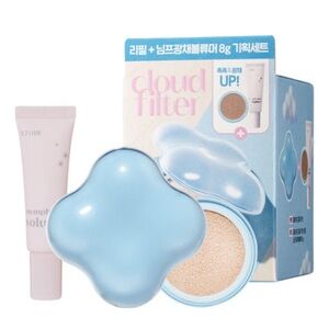 Etude 3 items set- Blue Cushion Compact, Refill + Primer set. Shade- Beige #23
